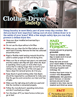 Acuity Clothes Dryer Safety