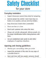 Store safety checklist