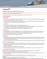 Travelers Winter Home Maintenance Checklist