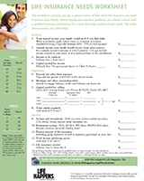 Life Insurance Needs Worksheet